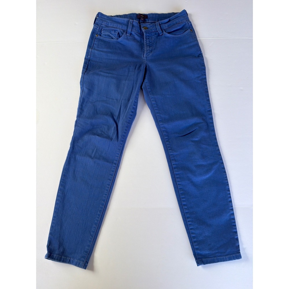 NYDJ Ami Skinny Jeans Royal Blue Petite Stretch Denim Pants Size 0P